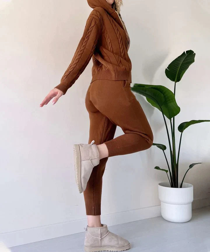 Ensemble Neptune 2 Pièces Avec Cardigan & Pull Décontractés